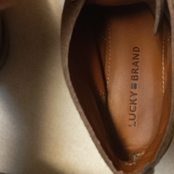 LUCKY BRAND brown suede ankle boots size 8 1/2B - Picture 7 of 8